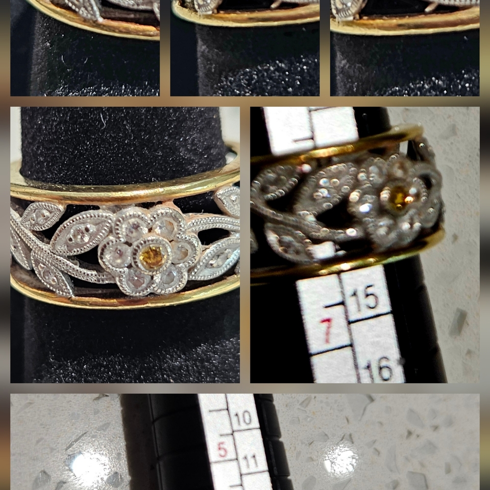 Diamond Flower Ring From Taos, NM